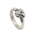 Ring silver 925 sterling flower women C 291